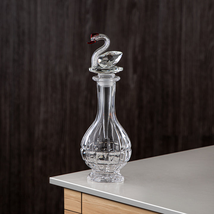 Almarjan Perfume Bottle 200ML (VR-D21-5-Clear) - Glass with Swan Knob | Swan Collection