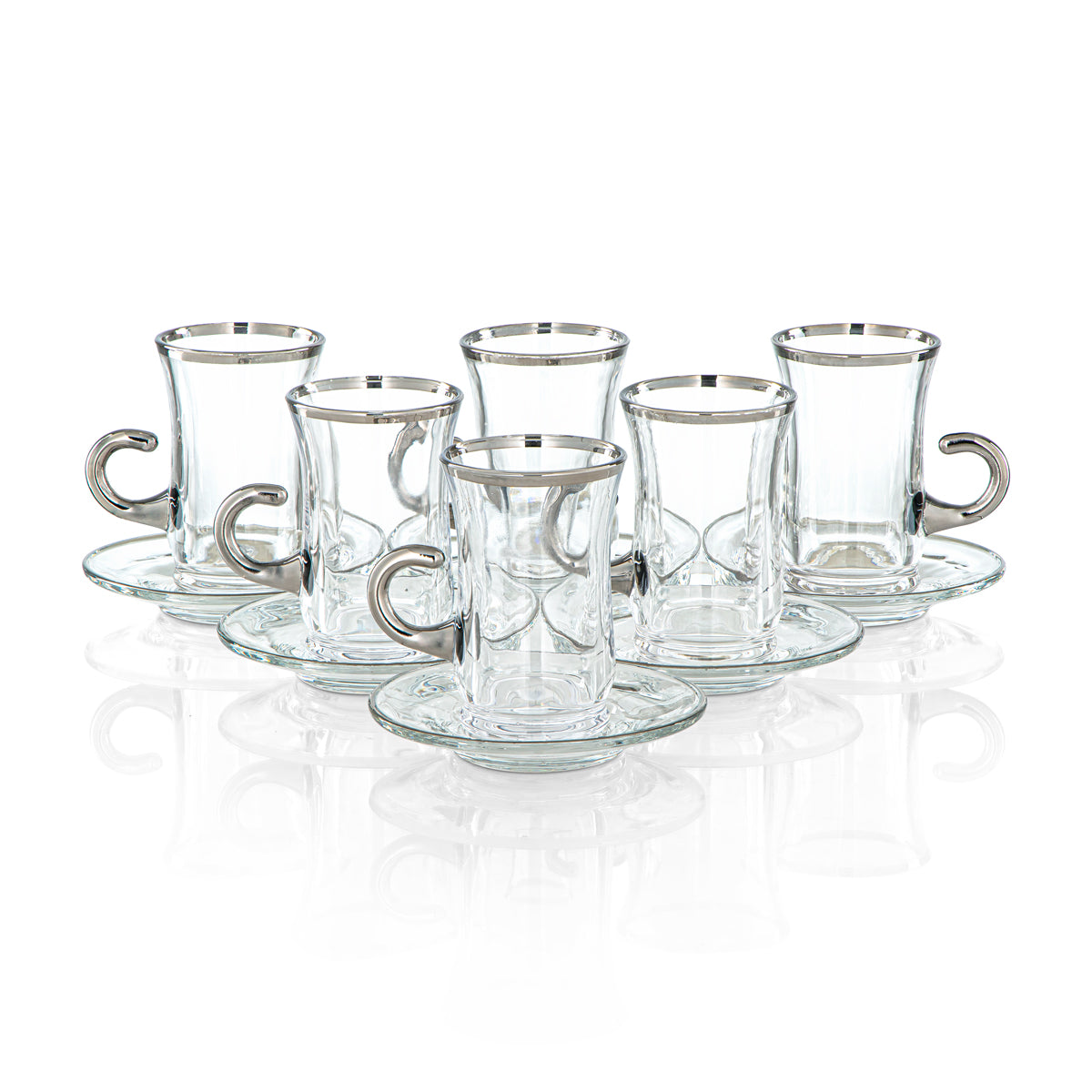 Almarjan 120 ML Glass Tea Cup - 1043BJ-0001P-SIL