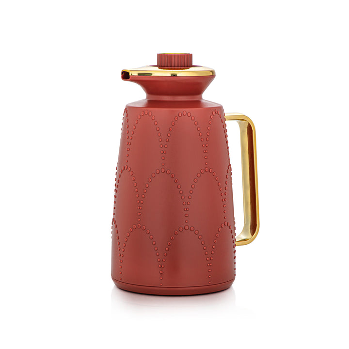 Almarjan 2 Pieces Vacuum Flask Set Red & Gold - 2C123AB-100 BKR/G