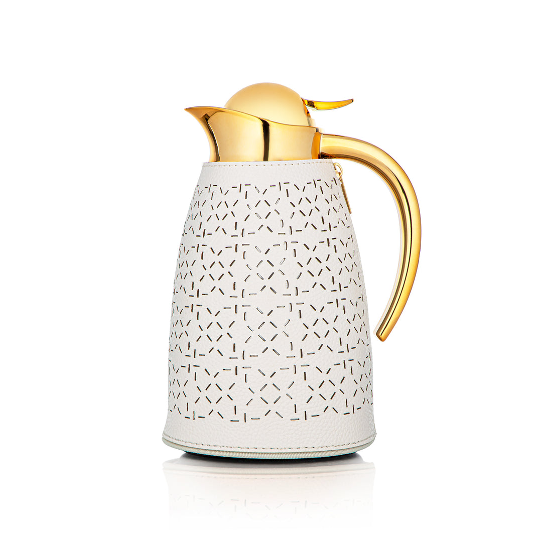 Almarjan 2 Pieces Vacuum Flask Set White & Gold - HLBF17-16