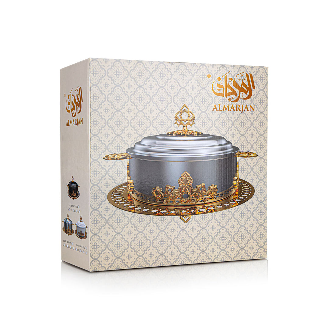 Almarjan 1000 ML Deluxe Hot Pot Silver - S13-002XS