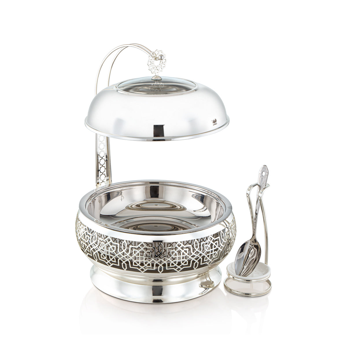 Almarjan 4 Liter Chafing Dish With Spoon Silver - STS0012924