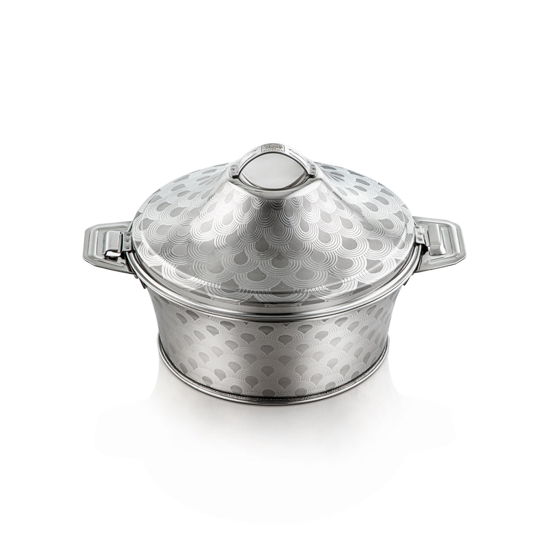 Almarjan 3 Pieces Worood Collection Stainless Steel Hot Pot Silver - H23E4