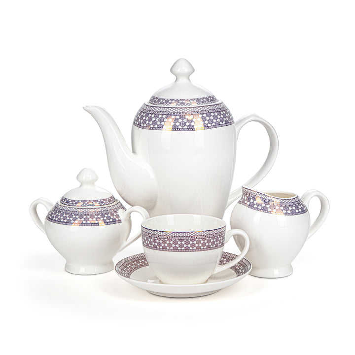 Almarjan 46 Pieces Bone China Dinner Set - SX-015