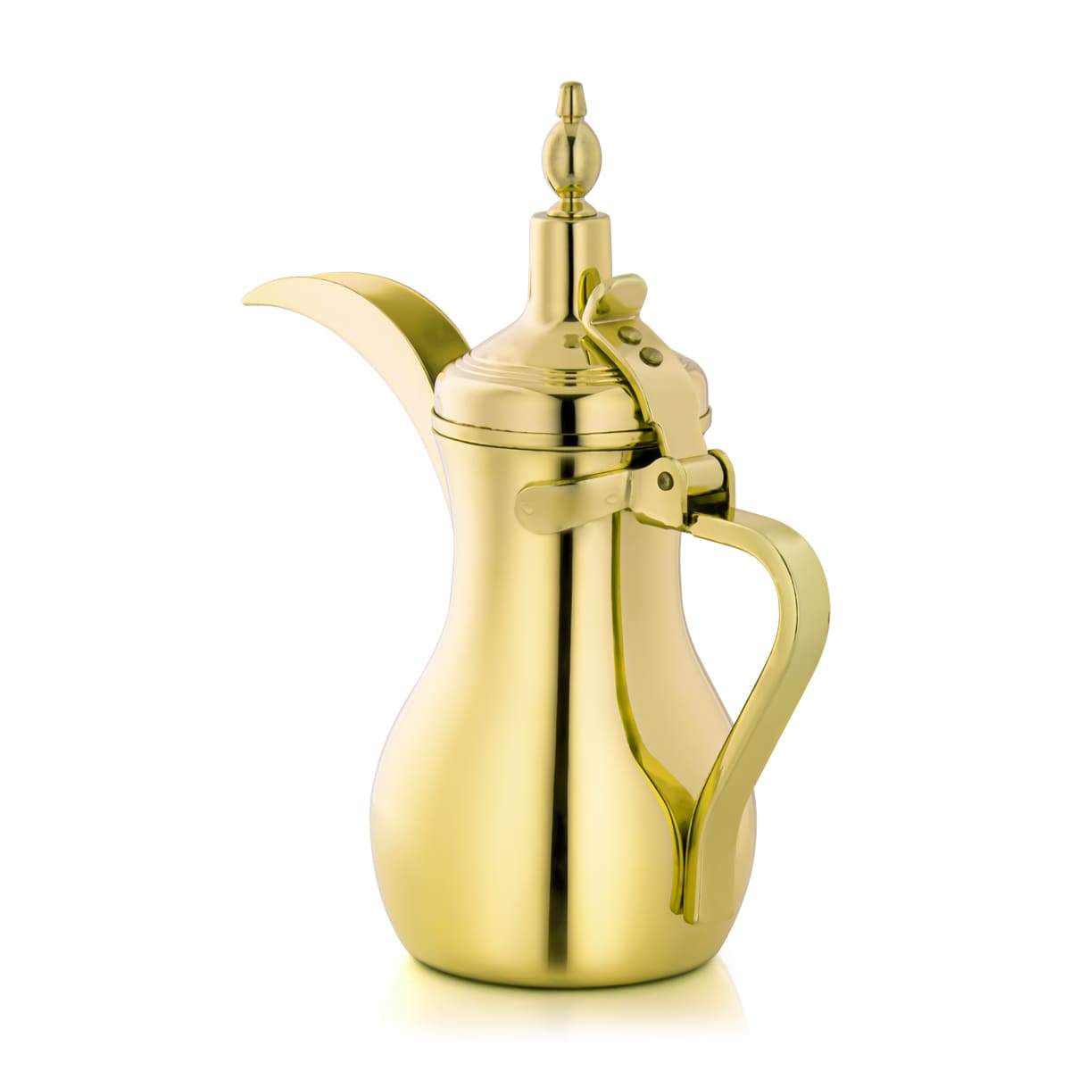 ALMARJAN 1 Liter Stainless Steel Dallah Gold K0874Y32